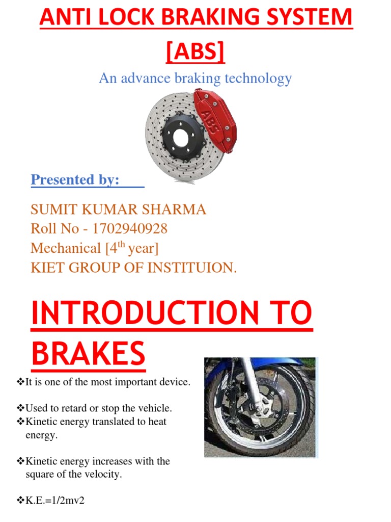 Understanding Anti-Lock Braking Systems | PDF | Anti Lock Braking ...