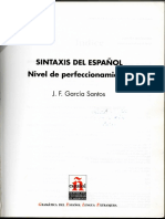 García Santos J.F. Sintaxis Del Español. Nivel de Perfeccionamiento PDF