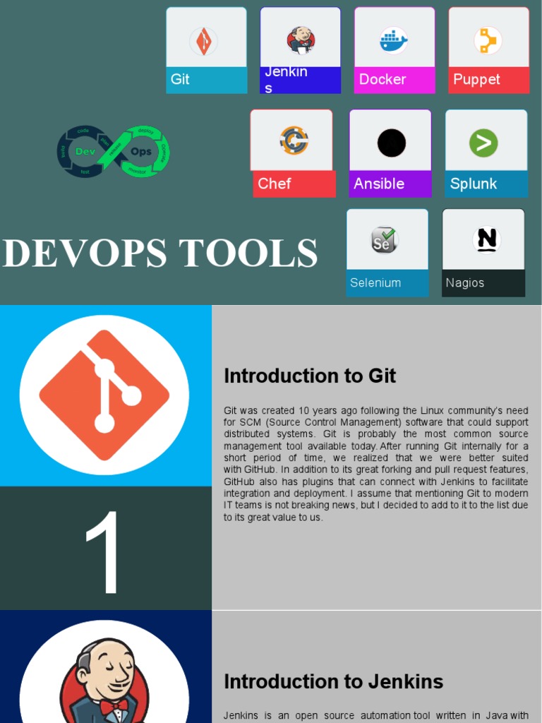 Git Jenkin S Docker Puppet: Chef Ansible Splunk | PDF | Application ...