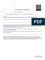 Species Accumulation Curve N Estimation of Species Richness