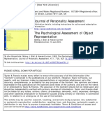 The Psychological Assessment of Object Representation PDF