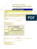 Chemical & Process Technology: Tank Normal Venting Rate Estimation Using Latest Method As in API STD 2000