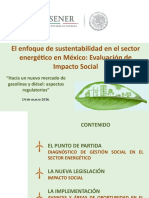 El Enfoque de Sustentabilidad en El Sector Energético en México: Evaluación de Impacto Social