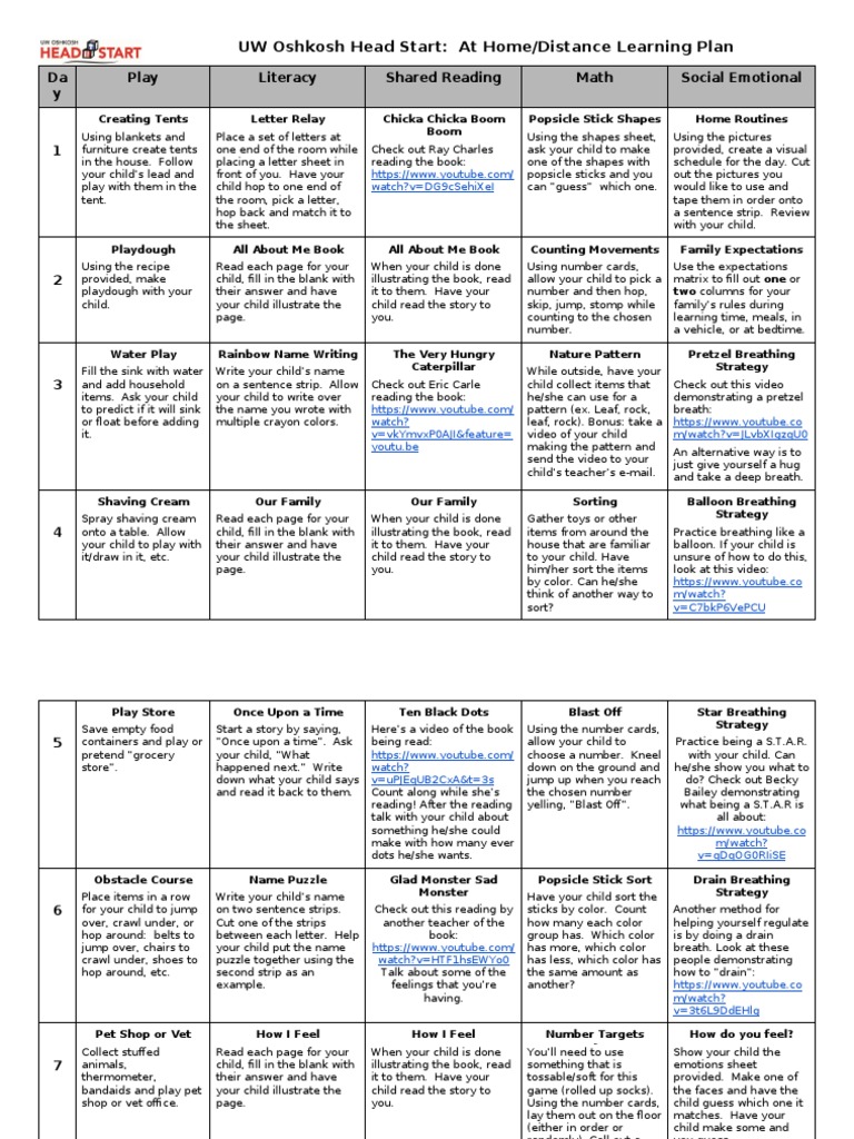 10 Day Lesson Plan | PDF | Books