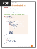 Selection Sort Algorithm PDF