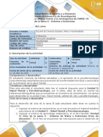 Guía de Actividades y Rúbrica de Evaluación Alterna Frente A La Contingencia de COVID-19 - Ciclo de La Tarea 3 - Informe Salud Mental PDF