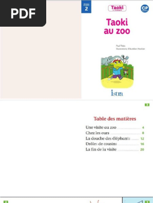 Taoki Et Compagnie Cp Taoki Au Zoo Pdf Pdf