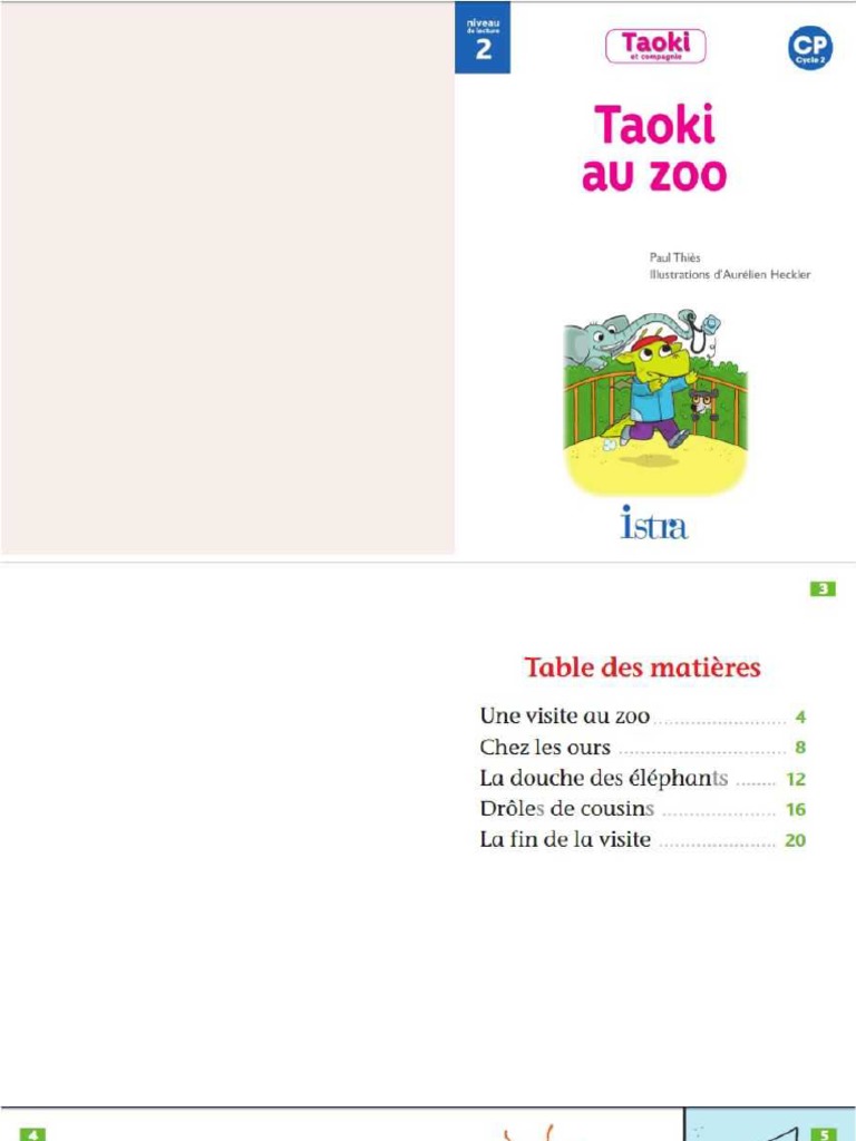 Taoki Et Compagnie Cp Taoki Au Zoo Pdf Pdf