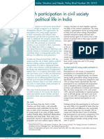 Youth Participation in Civil Society and Political Life in India