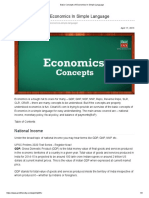 Basic Concepts of Economics in Simple Language
