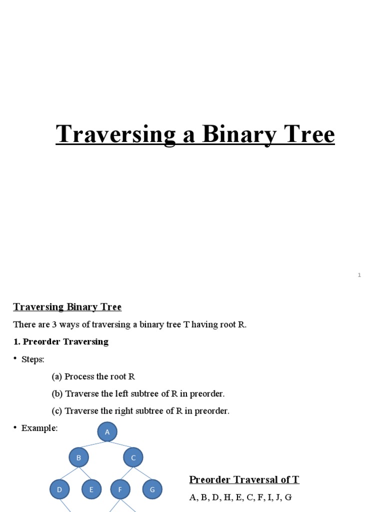 Lec-14 Traversing A Binary Tree | PDF | Discrete Mathematics ...