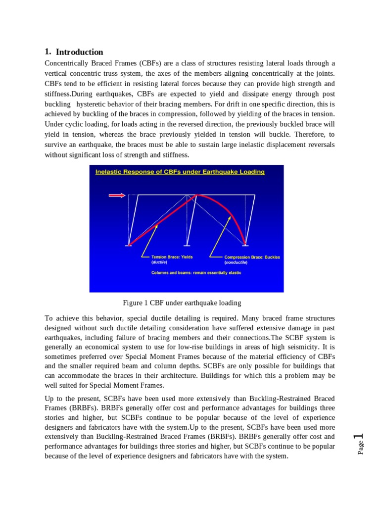Seismic Design of Concentrically Braced Frames | PDF | Buckling | Beam ...