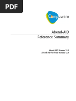 Abend-AID Reference Summary: Abend-AID Release 12.1 Abend-AID For CICS Release 12.1