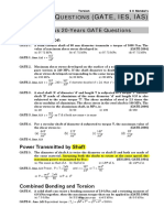 O Q (Gate, Ies, Ias) : Bjective Uestions Previous 20-Years GATE Questions Torsion Equation