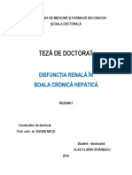 Disfunctia Renala in Boala Cronica Hepatica