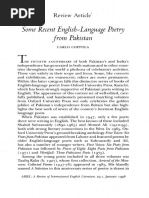 Some Recent English-Language Poetry From Pakistan: Review Article'