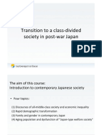 Transition To A Class-Divided Society in Post-War Japan