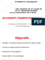 Accidents Transfusionnels