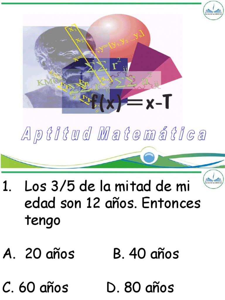 Aptitud Matemática Pdf Naturaleza Naturaleza