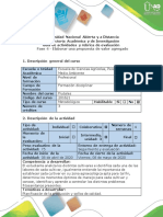 Guía de Actividades y Rúbrica de Evaluación - Fase 4 - Elaborar Una Propuesta de Valor Agregado