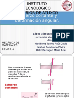 Esfuerzo Cortante y Deformación Angular