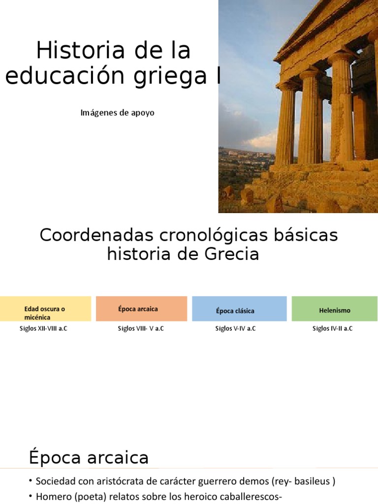Historia de La Educación Griega I | PDF | Antigua Grecia | Esparta