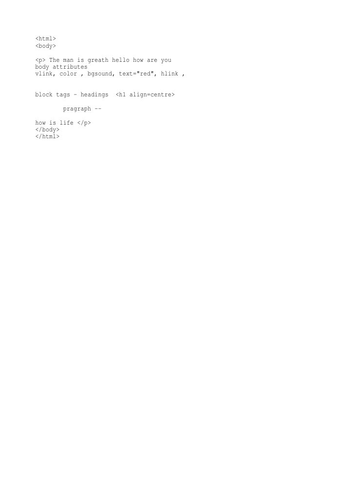HTML Document Structure Overview | PDF | Career & Growth