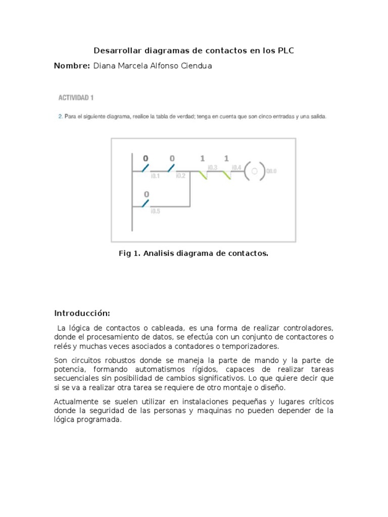 Diagramas de Contactos en PLCs | PDF | Ingeniería | Tecnología digital