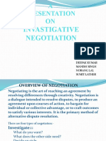 Invastigative Negotiation: BY:-Deepak Kumar Manish Singh Norang Lal Sumit Lather