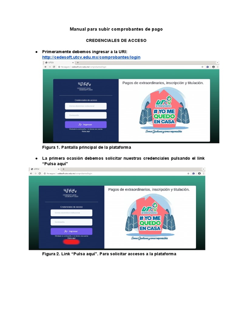 Instrucciones para Subir Comprobantes de Pago | PDF | Informática ...
