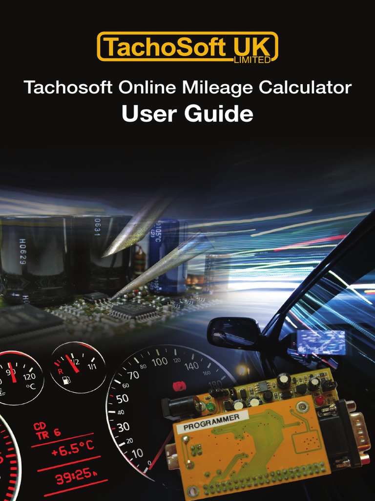 User Guide Tachosoft Online Mileage Calculator PDF Microcontroller