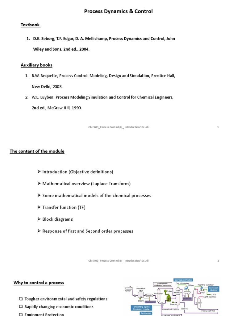 Process Dynamics Control Textbook Pdf Control Theory Control