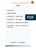 Index: Caratula Dedicatoria Chapter 1 - About Me! Chapter 2 - My Family About My Studies