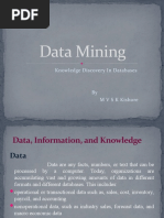 Data Mining: Knowledge Discovery in Databases