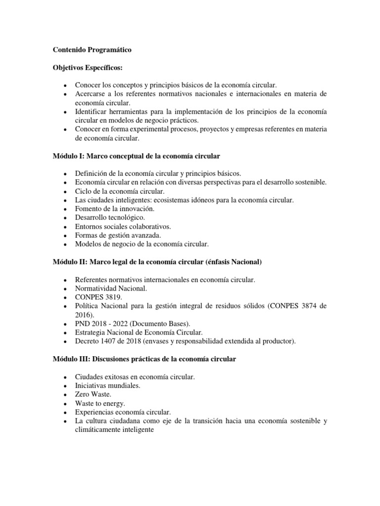 Contenido Programático PDF | PDF