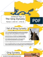 Notebook Page 23 - The Qing Dynasty