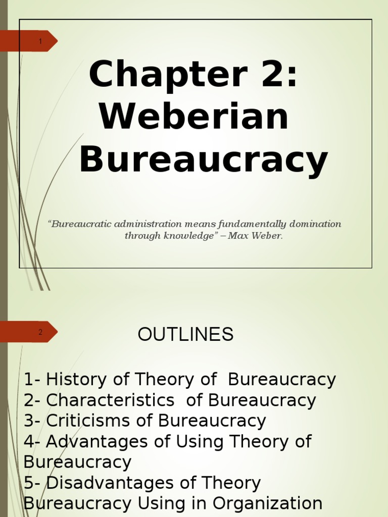 Chapter 2 Weberian Bureaucracy Pdf Bureaucracy Max Weber
