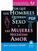 Por Que Los Hombres Quieren Sexo y Las Mujeres Necesitan Amor Allan y Barbara Pease PDF