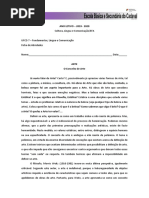 Ficha de CLC 7 - Arte e Estética