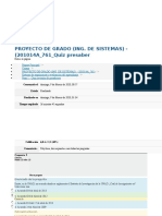 Revisión de presaberes para proyecto de grado en Ingeniería de Sistemas