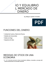 Dinero y equilibrio: funciones, medidas de stock y equilibrio del mercado monetario