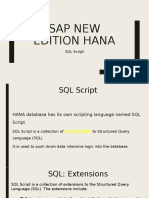 Sap New Edition Hana: SQL Script