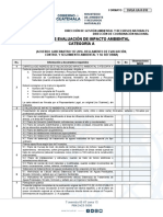 Requisitos Evaluación de Impacto Ambiental Categoría A: Formato DVGA-GA-R-010