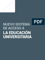 Descripcion Nuevo Sistema de Acceso Universitario