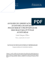 Análisis de Observaciones de Auditoría de Estados Financieros y Propuestas de Mejoras para Futuras Auditorías PDF