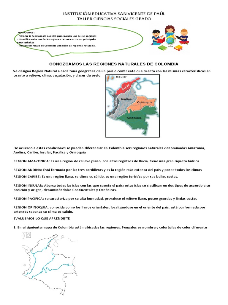 Regiones Naturales de Colombia para Niños | PDF | Andes | Colombia