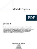 Prioridad de Signos