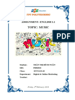 Topic: Music: Assignment: English 1.1