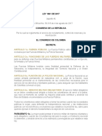 Ley 1861 de 2017 Reclutamiento y Movilización