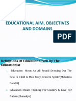 AIMS and Domain OF EDUCATION STDNT